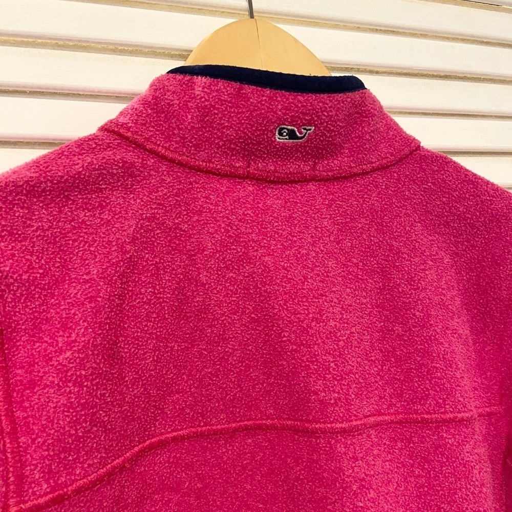 Vineyard Vines Fuchsia Pink Fleece Zip Up - Picture 4 of 8